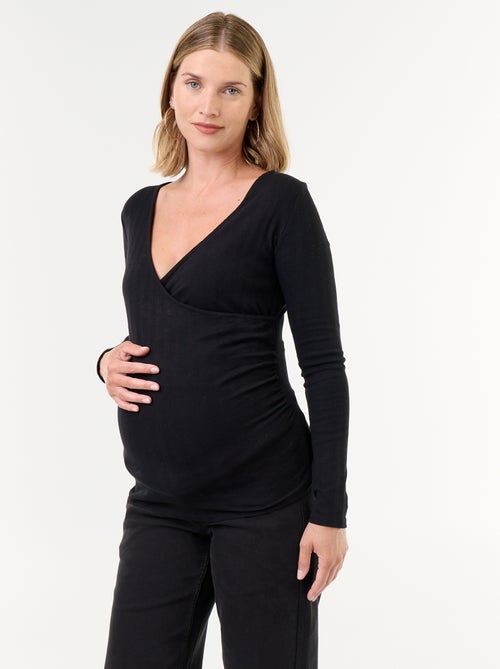 Borstvoeding T-shirt met cache-coeurhals - Kiabi