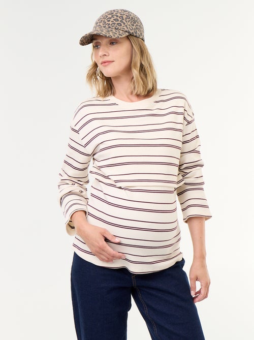 Borstvoeding T-shirt met lange mouwen - Kiabi