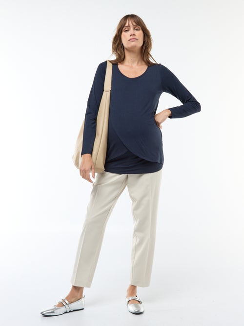 Borstvoedings-T-shirt met gemêleerd effect - Kiabi