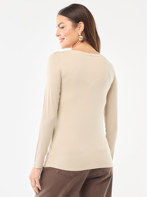 Borstvoedings-T-shirt met gemêleerd effect - Kiabi