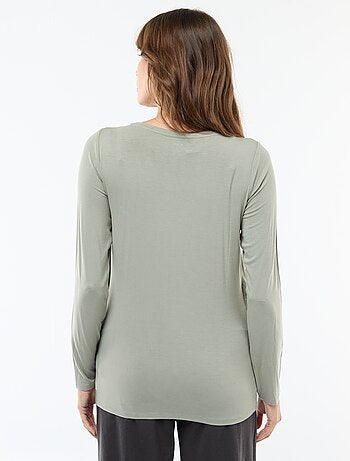 Borstvoedings-T-shirt met gemêleerd effect