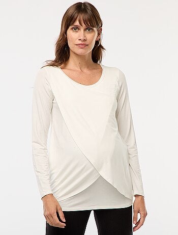 Borstvoedings-T-shirt met gemêleerd effect