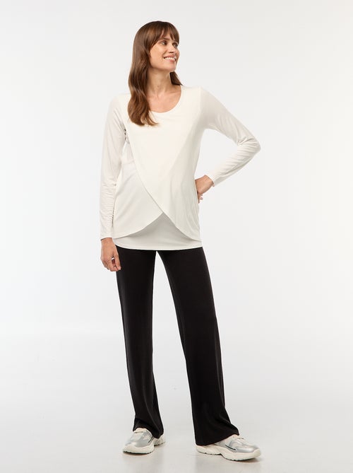 Borstvoedings-T-shirt met gemêleerd effect - Kiabi