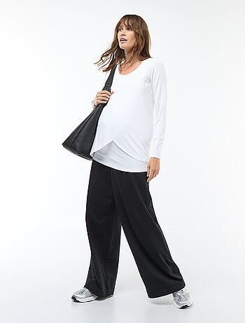 Borstvoedings-T-shirt met gemêleerd effect