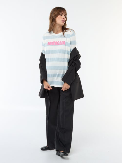 Borstvoedings-T-shirt met korte mouw en print - Kiabi