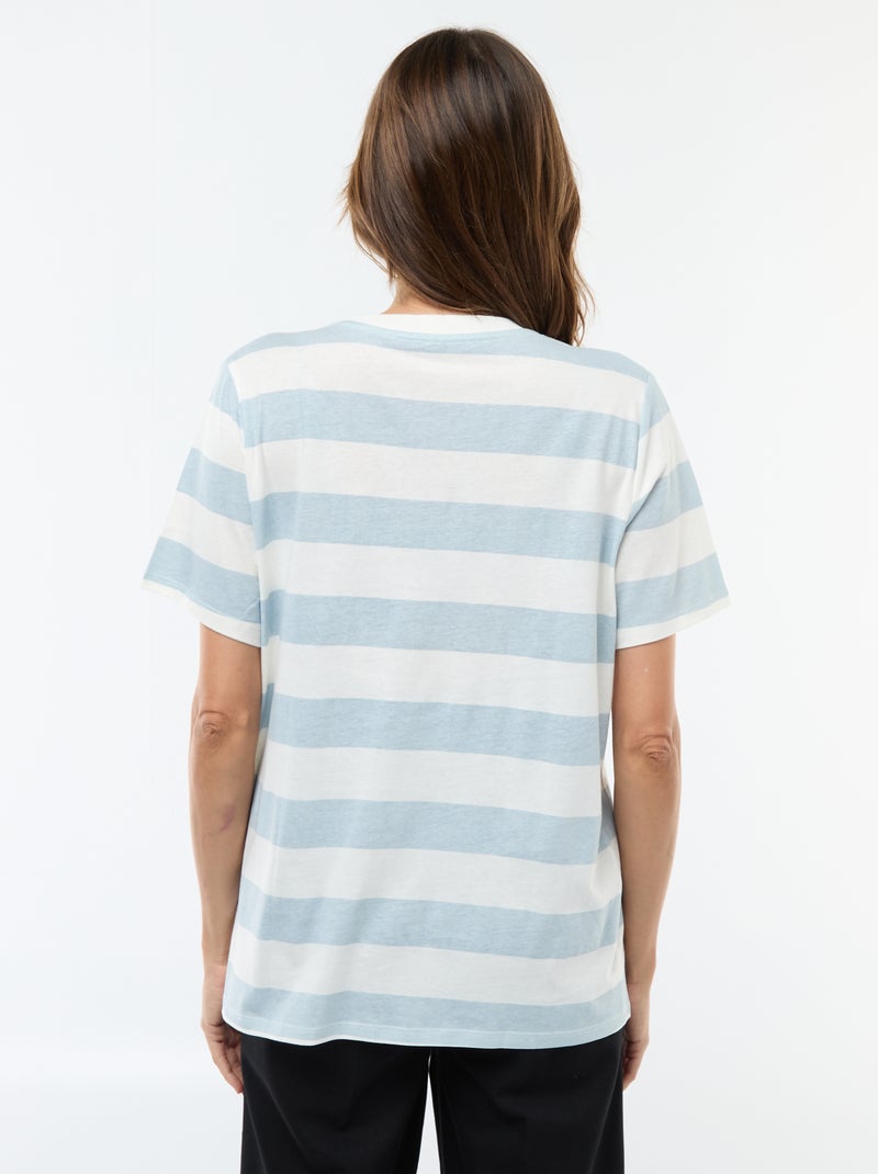 Borstvoedings-T-shirt met korte mouw en print Blauw - Kiabi