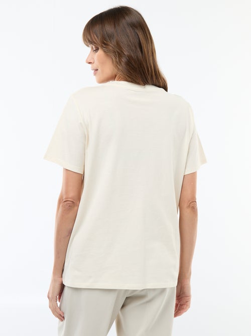 Borstvoedings-T-shirt met korte mouw en print - Kiabi