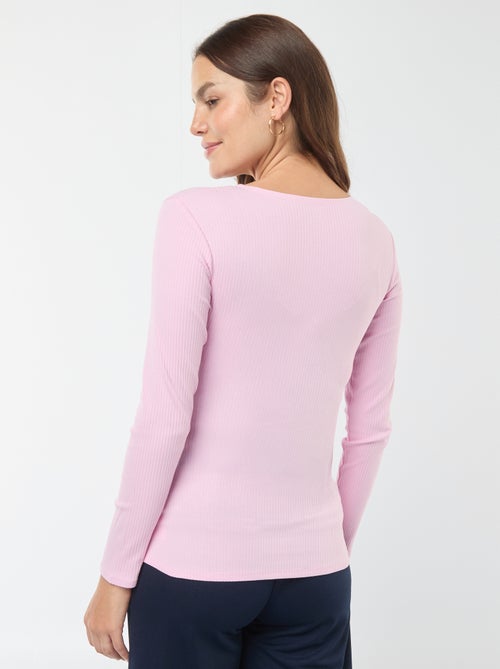 Borstvoedings-T-shirt met overslag - Kiabi