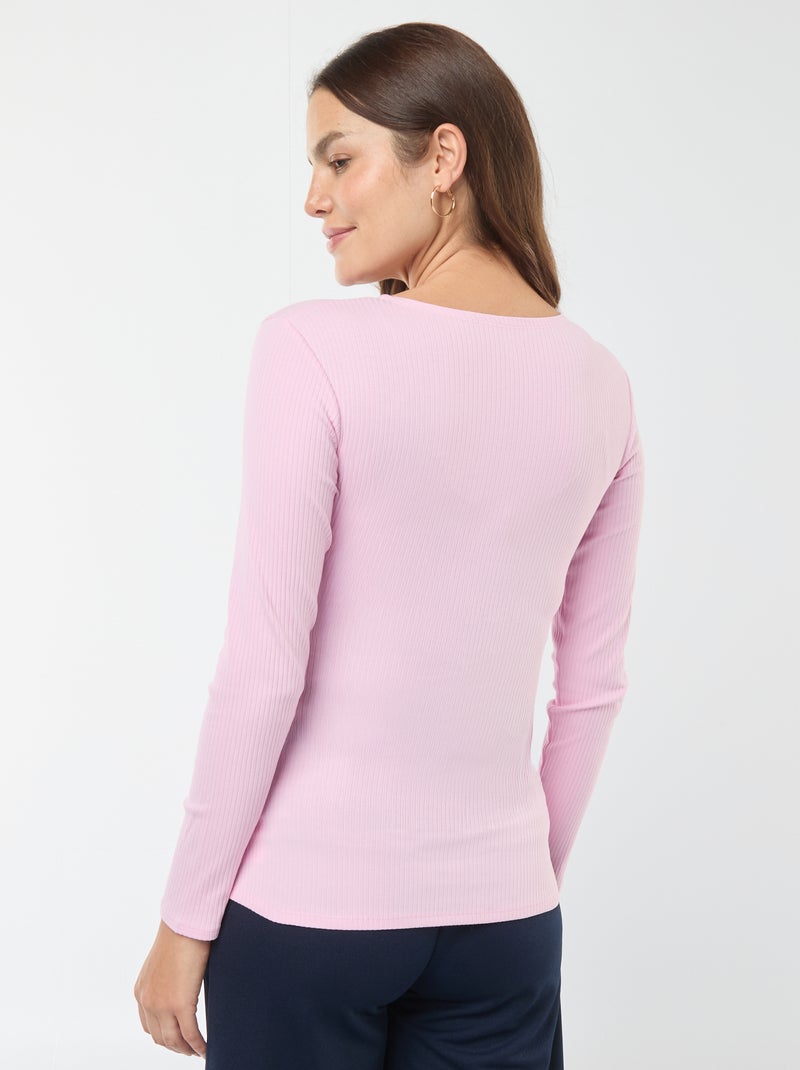 Borstvoedings-T-shirt met overslag Rose - Kiabi