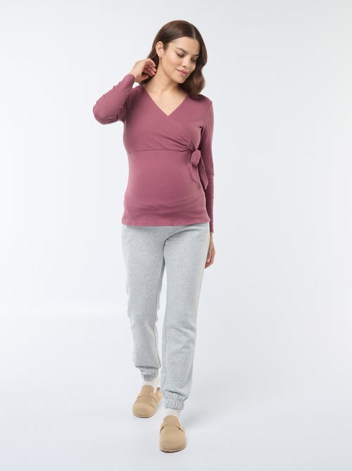 Borstvoedings-T-shirt met overslag - Kiabi