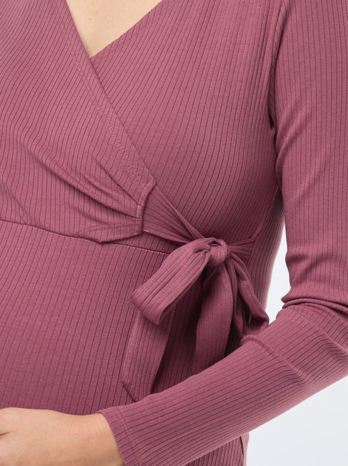 Borstvoedings-T-shirt met overslag - Kiabi