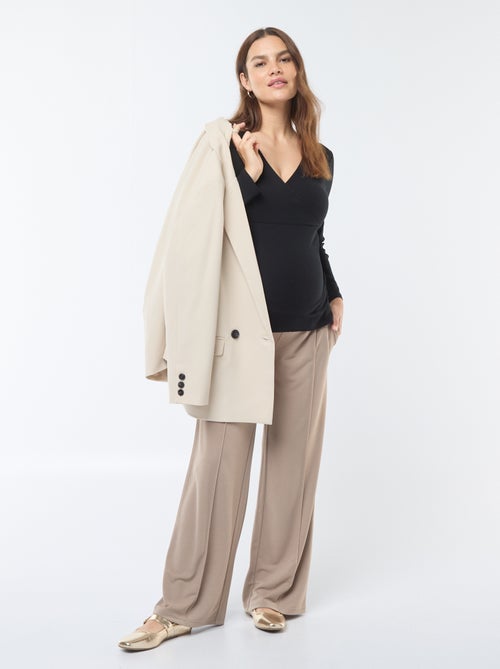 Borstvoedings-T-shirt met overslag - Kiabi