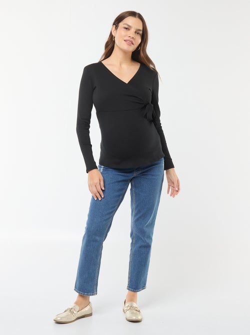 Borstvoedings-T-shirt met overslag - Kiabi