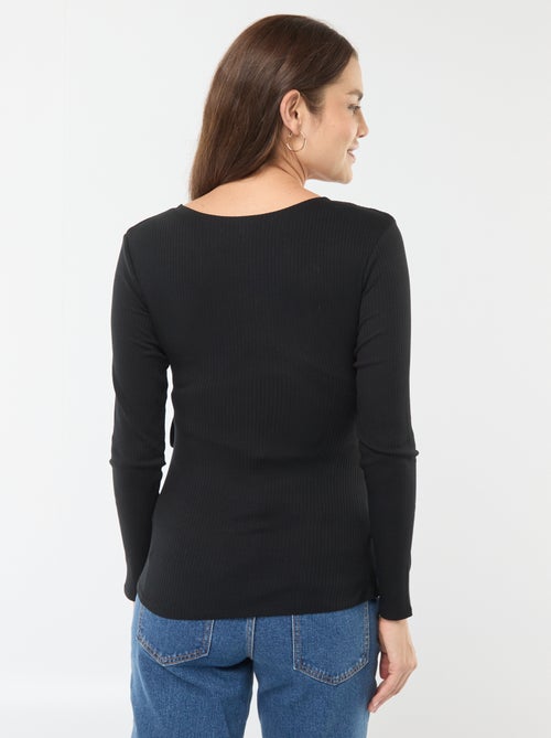 Borstvoedings-T-shirt met overslag - Kiabi