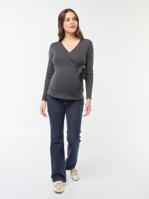 Borstvoedings-T-shirt met overslag - Kiabi