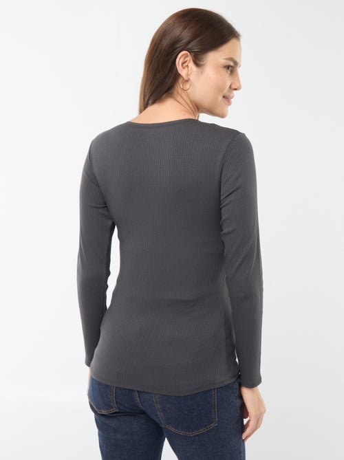 Borstvoedings-T-shirt met overslag - Kiabi