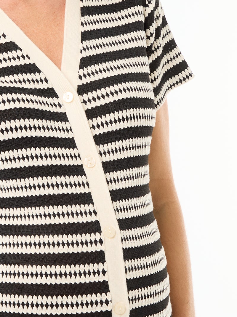 Borstvoedingsjurk van gehaakte tricot Biege - Kiabi