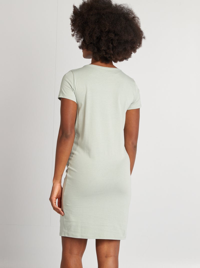 Borstvoedingsnachthemd met opschrift GROEN - Kiabi