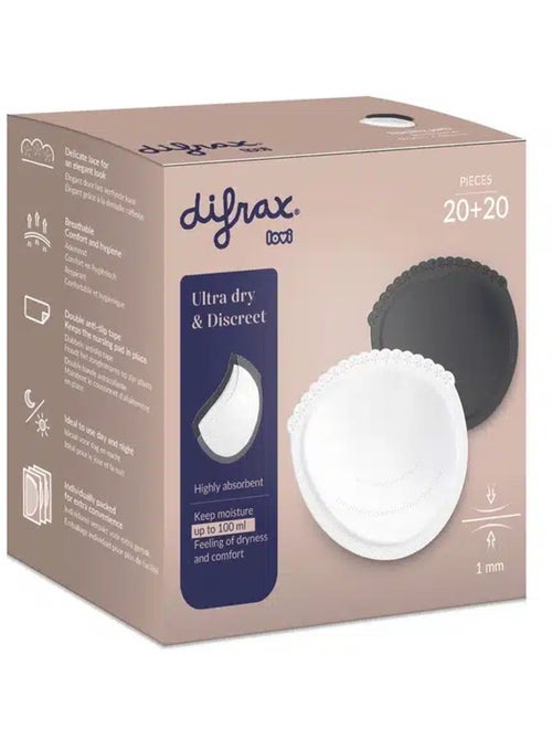 Borstvoedingspads 40 stuks wit en zwart - Kiabi Borstvoedingspads 40 stuks wit en zwart - Kiabi