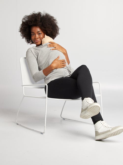 Borstvoedingsshirt met kangoeroezak - Kiabi