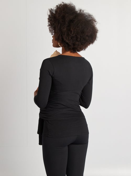 Borstvoedingsshirt met kangoeroezak - Kiabi