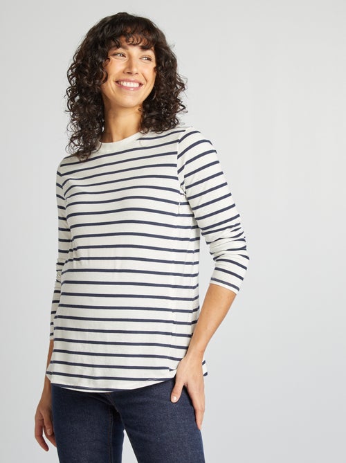 Borstvoedingsshirt met lange mouw - Kiabi