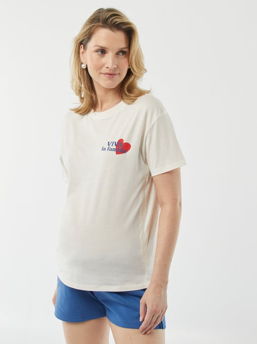 Borstvoedingsshirt met print - Kiabi