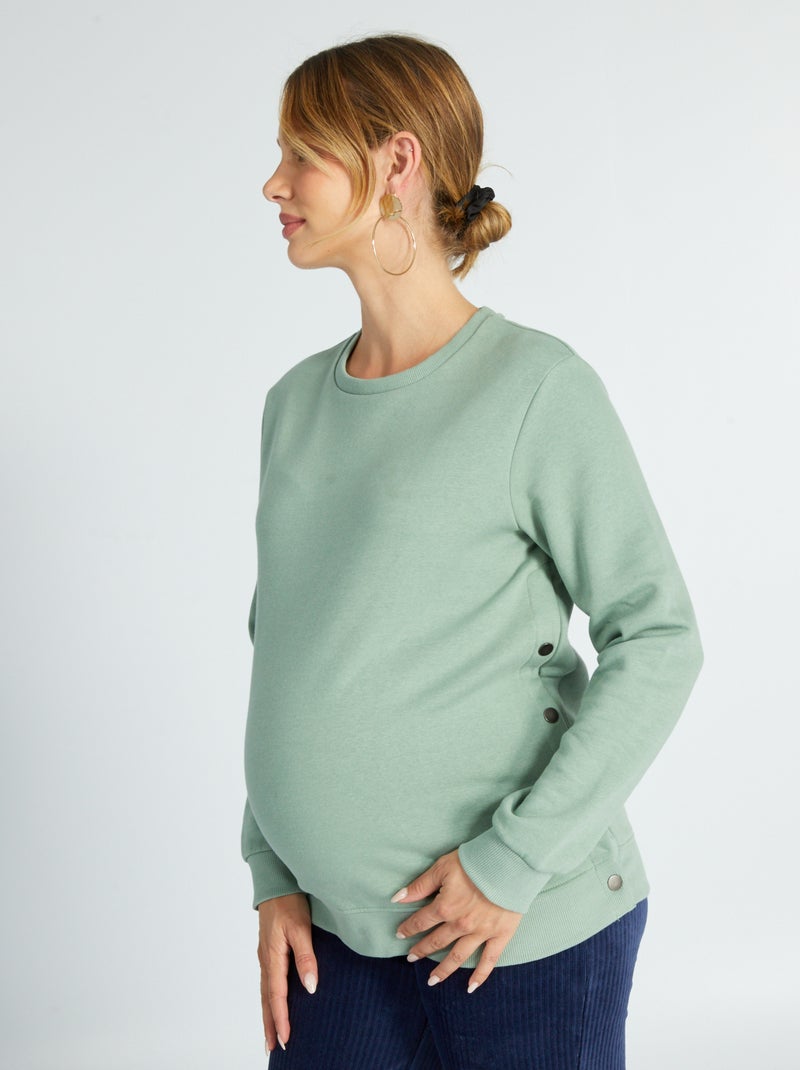 Borstvoedingssweater GROEN - Kiabi