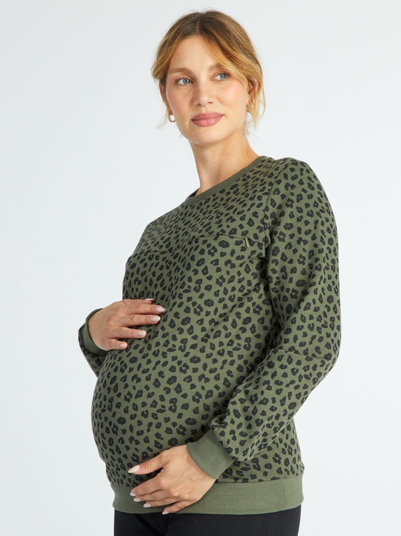 Borstvoedingssweater GROEN - Kiabi