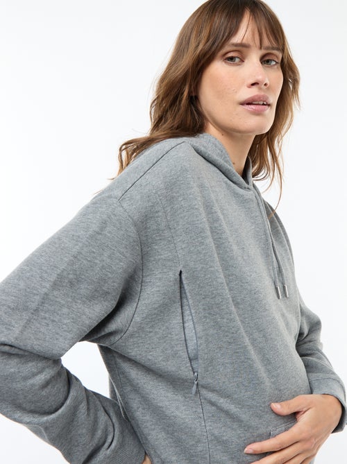 Borstvoedingssweater met capuchon - Kiabi