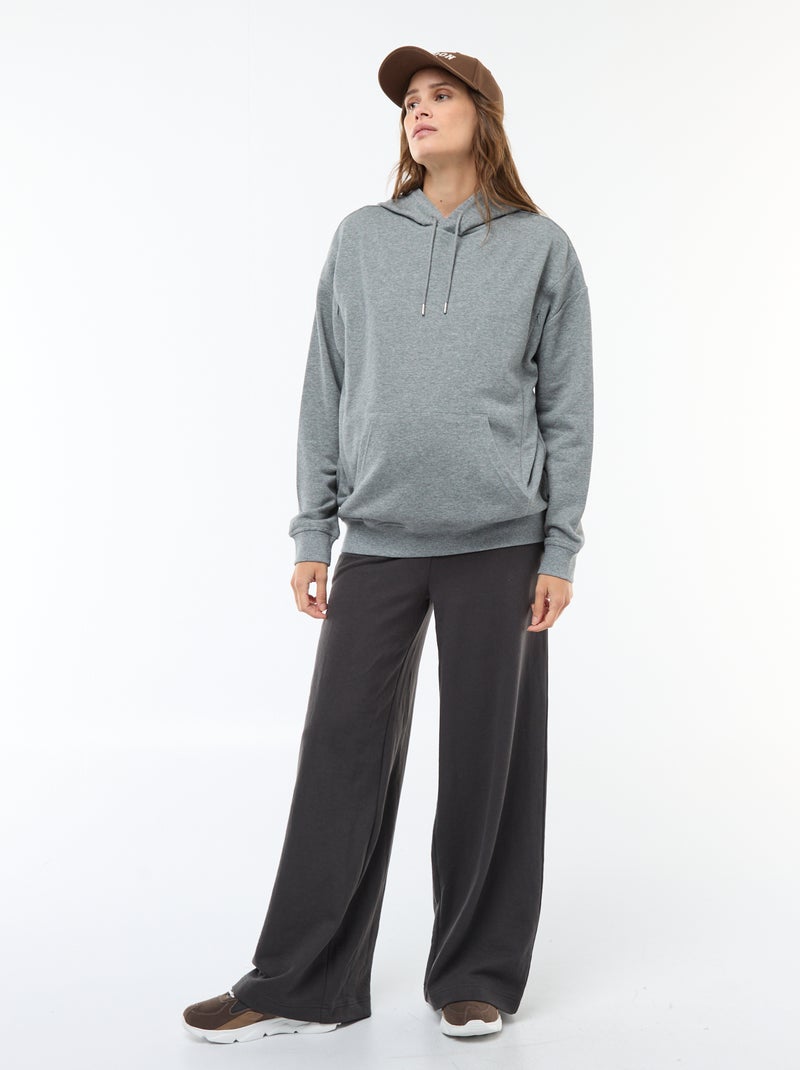 Borstvoedingssweater met capuchon Grijs - Kiabi