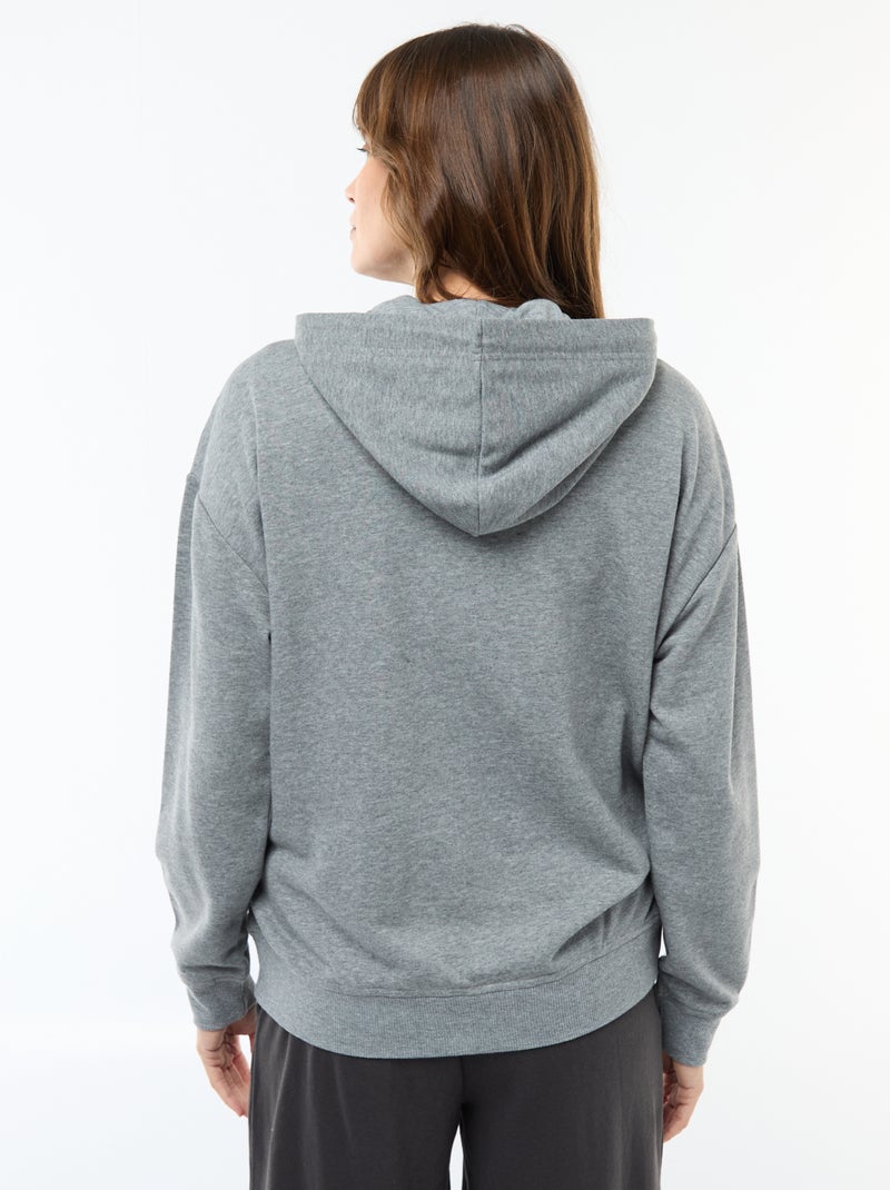 Borstvoedingssweater met capuchon Grijs - Kiabi
