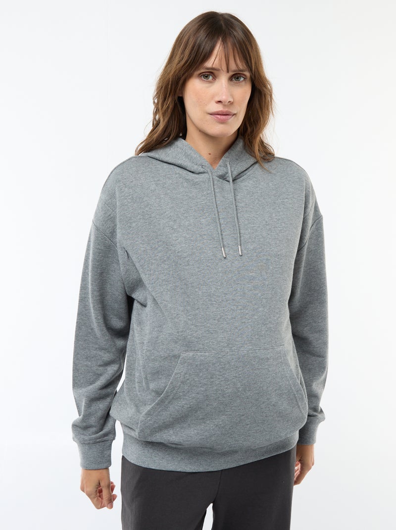 Borstvoedingssweater met capuchon Grijs - Kiabi