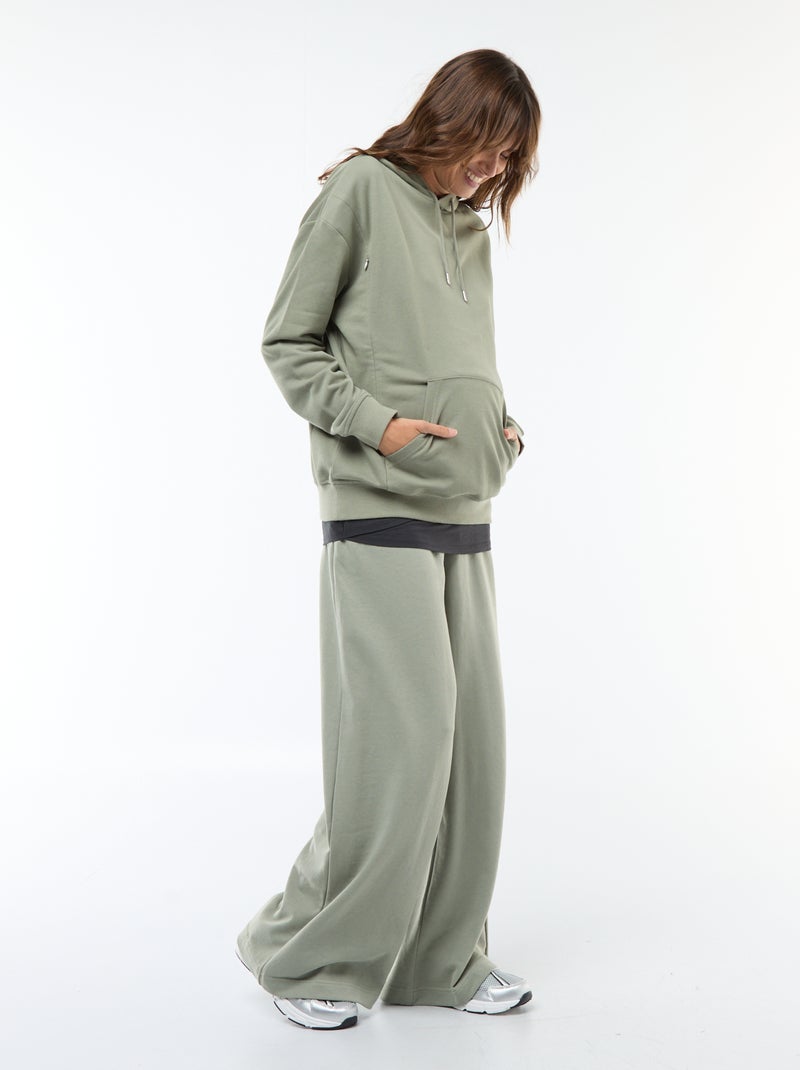 Borstvoedingssweater met capuchon Groen - Kiabi
