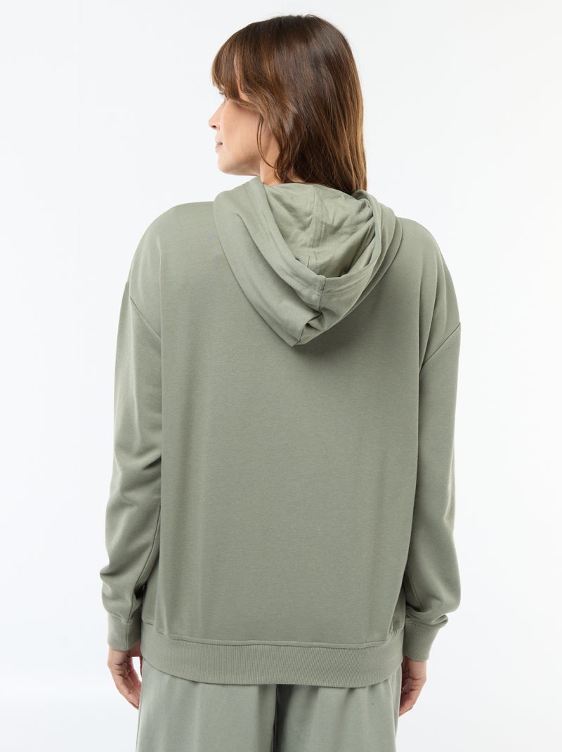 Borstvoedingssweater met capuchon Groen - Kiabi