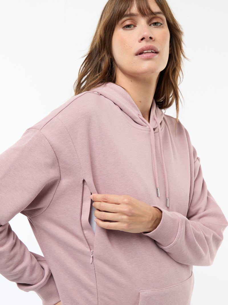 Borstvoedingssweater met capuchon Rose - Kiabi