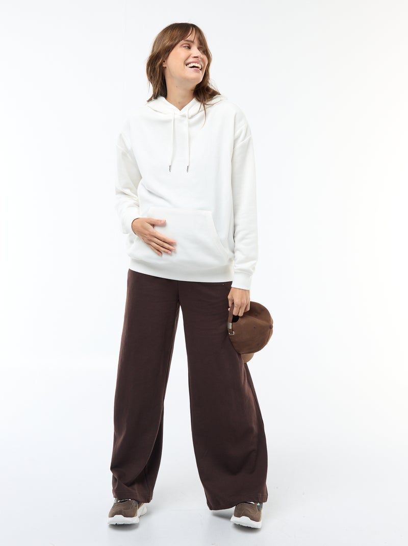 Borstvoedingssweater met capuchon Wit - Kiabi