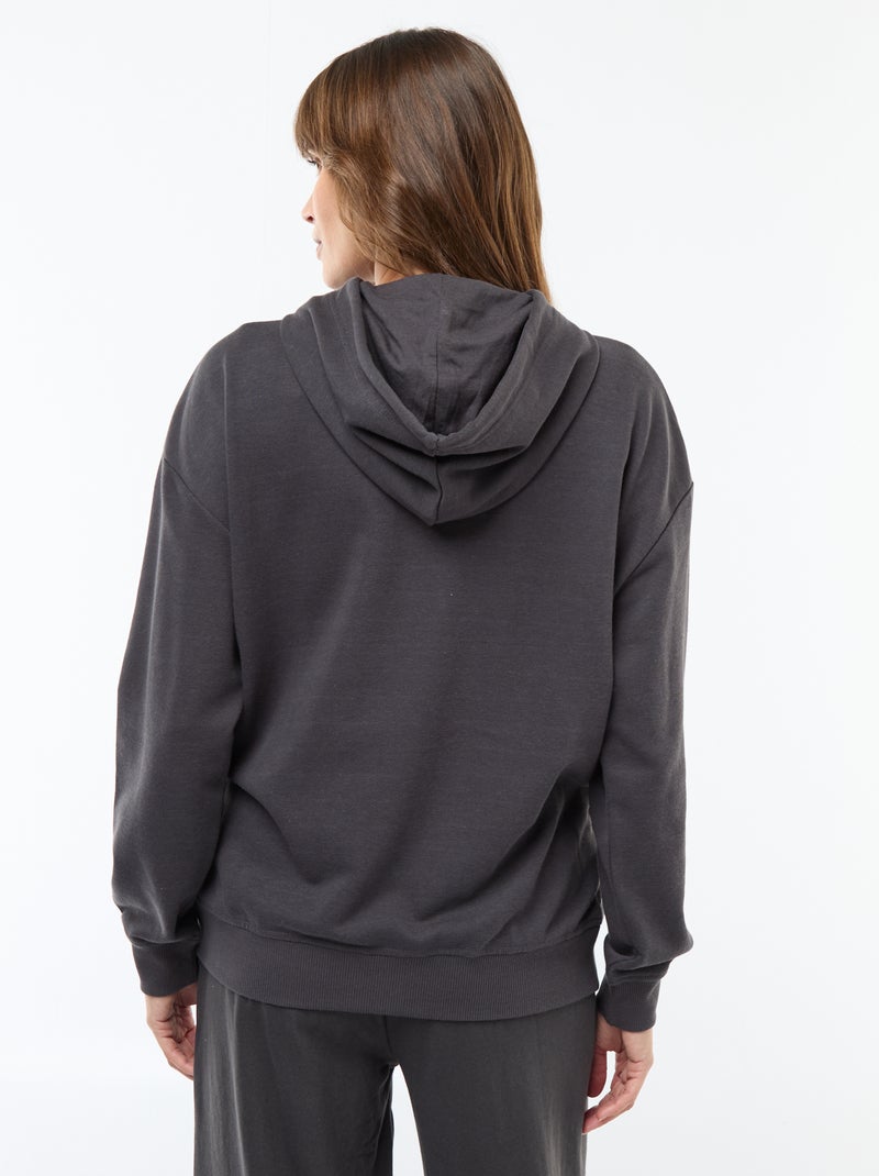 Borstvoedingssweater met capuchon Zwart - Kiabi