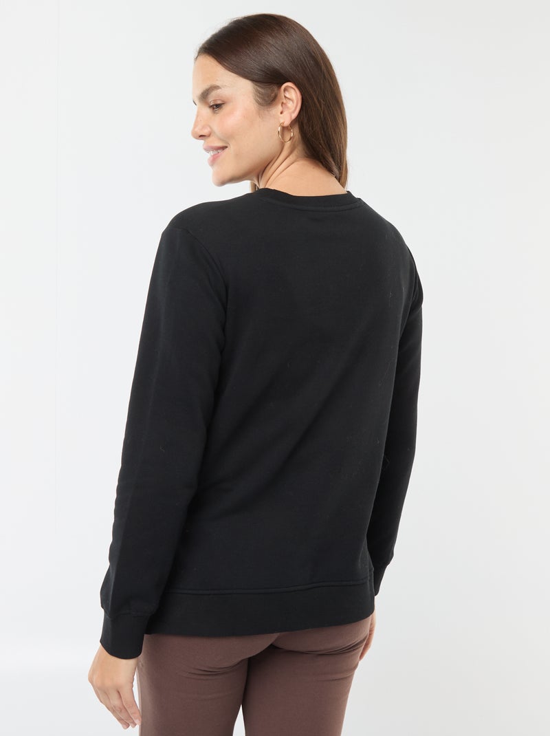 Borstvoedingssweater met opschrift Zwart - Kiabi