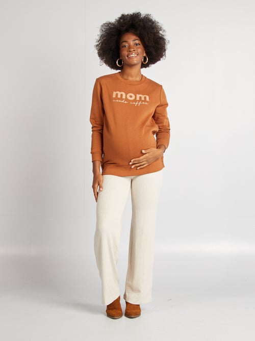 Borstvoedingssweater met print - Kiabi