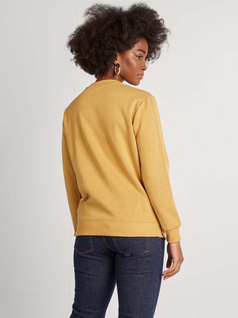 Borstvoedingssweater met print GEEL - Kiabi
