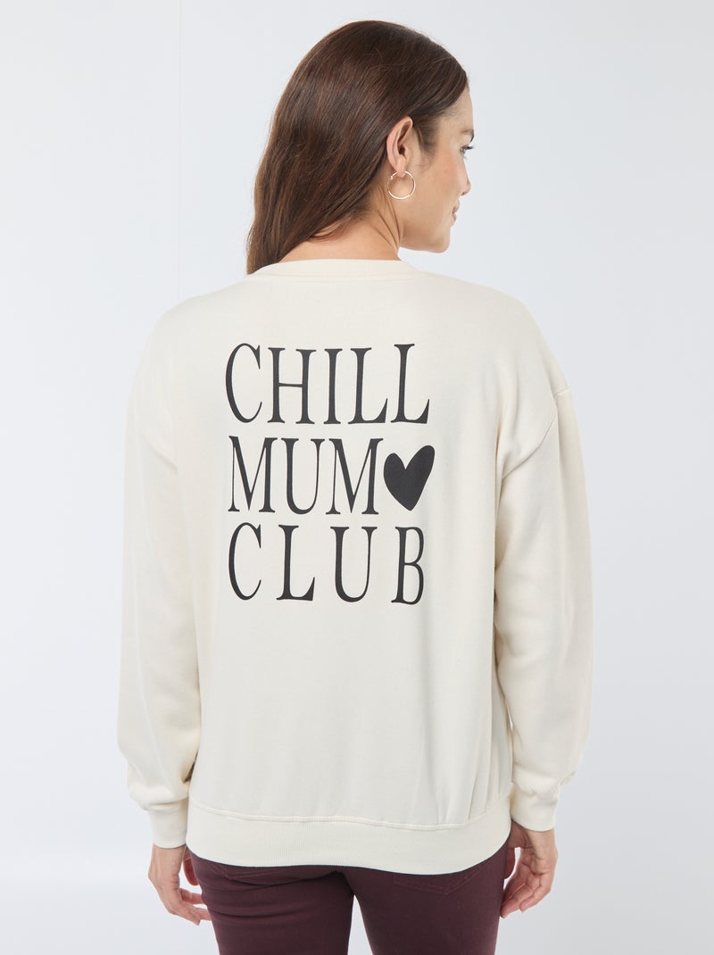 Borstvoedingssweater van joggingstof Biege - Kiabi