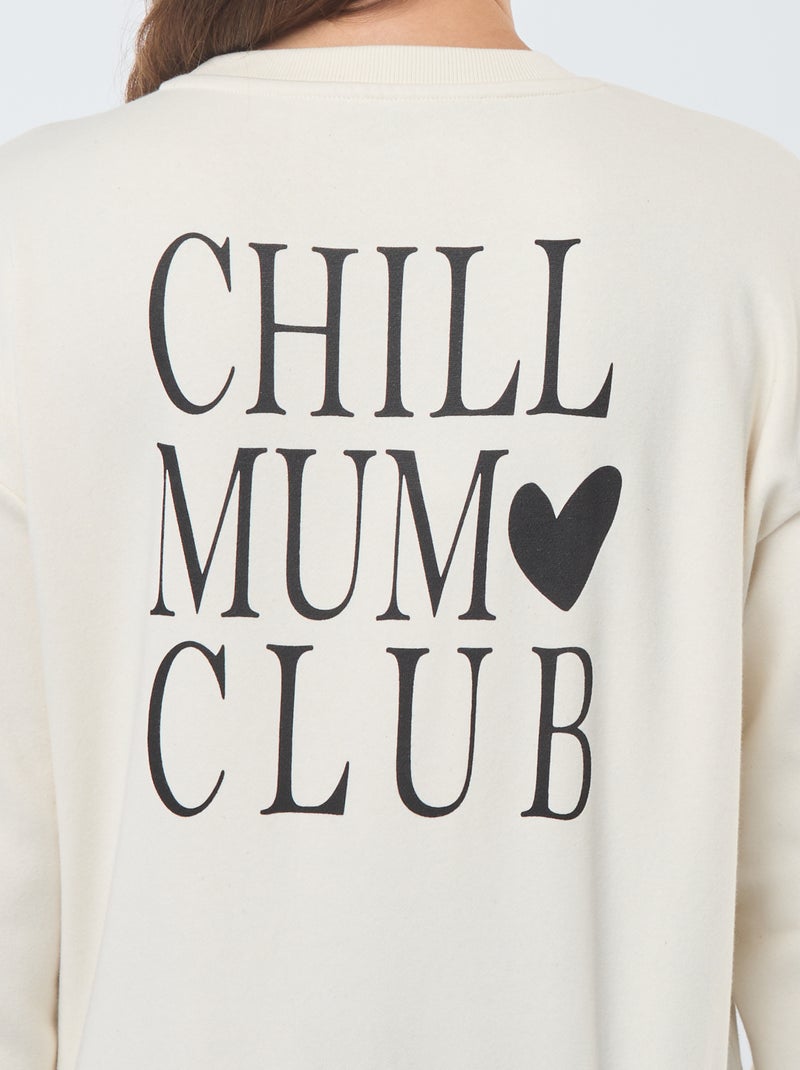 Borstvoedingssweater van joggingstof Biege - Kiabi