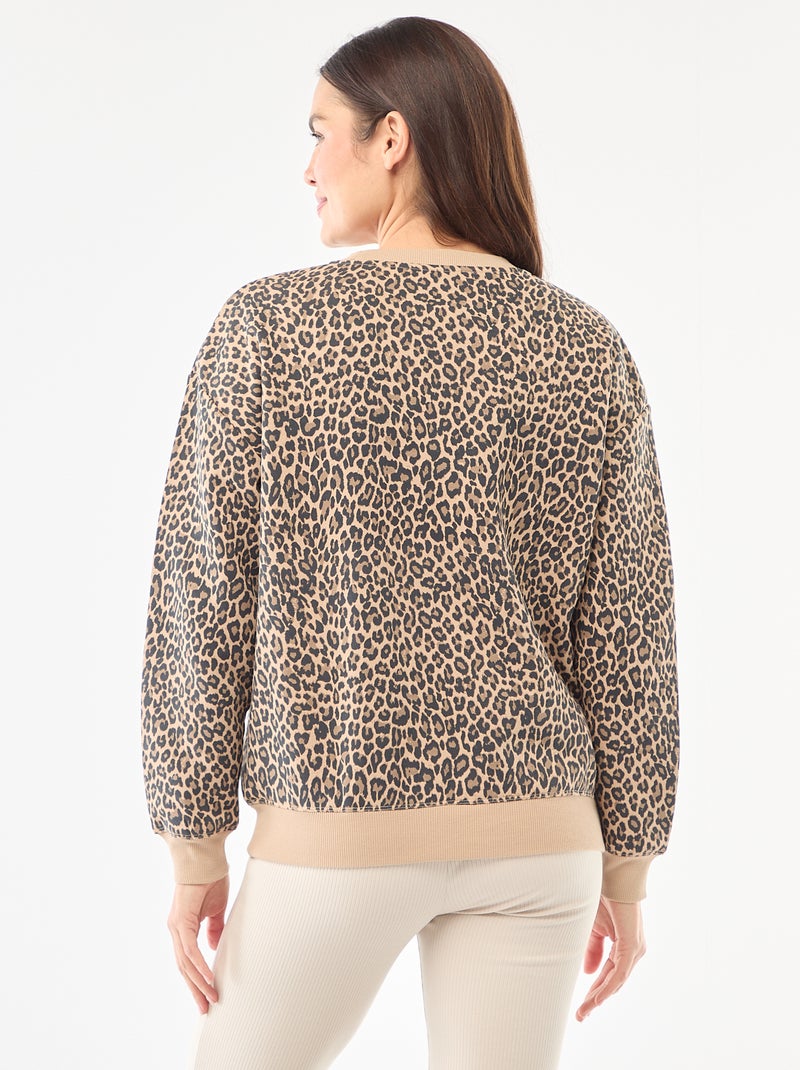 Borstvoedingssweater van joggingstof Biege - Kiabi