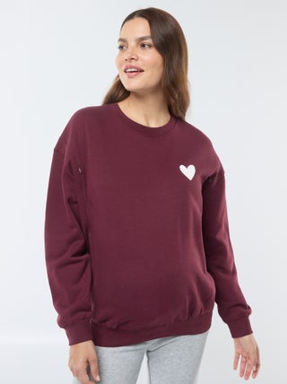 Borstvoedingssweater van joggingstof