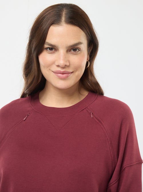 Borstvoedingssweater van joggingstof - Kiabi