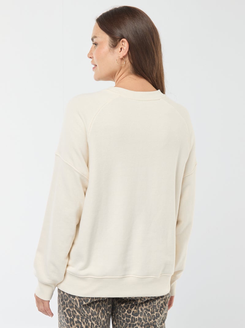 Borstvoedingssweater van joggingstof Wit - Kiabi