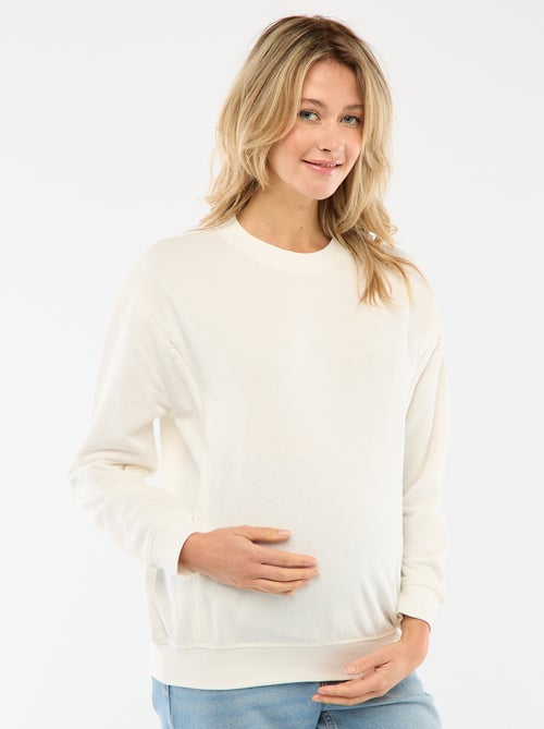 Borstvoedingssweater van joggingstof - Kiabi