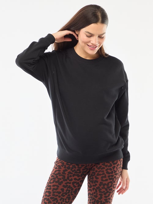 Borstvoedingssweater van joggingstof - Kiabi Borstvoedingssweater van joggingstof - Kiabi