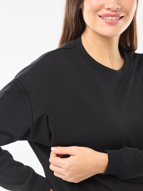 Borstvoedingssweater van joggingstof - Kiabi Borstvoedingssweater van joggingstof - Kiabi